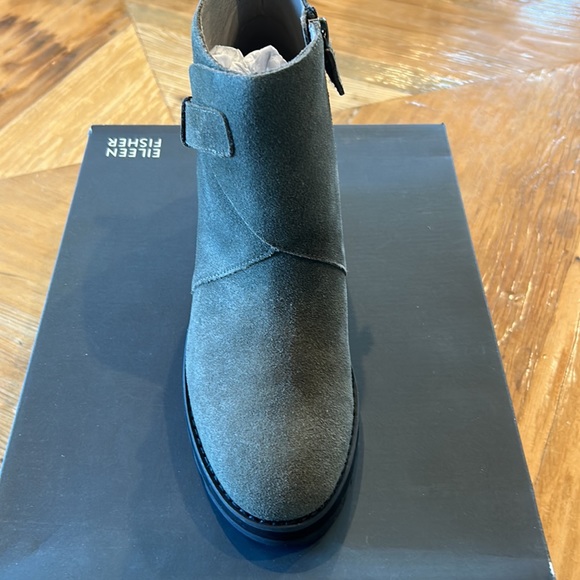 NEW Eileen Fisher Suede Booties - Picture 5 of 6